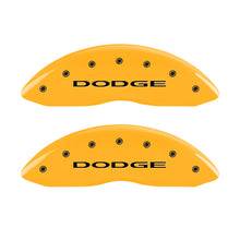 Load image into Gallery viewer, MGP 4 Caliper Covers Engraved Front &amp; Rear Dodge Yellow Finish Black Char 2006 Dodge Durango
