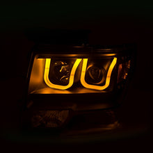 Load image into Gallery viewer, ANZO 2009-2014 Ford F-150 Projector Headlights w/ U-Bar Switchback Black w/ Amber
