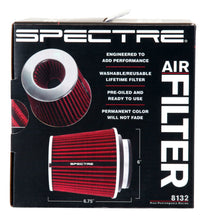 Load image into Gallery viewer, Spectre Adjustable Conical Air Filter 5-1/2in. Tall (Fits 3in. / 3-1/2in. / 4in. Tubes) - Red
