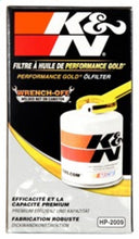Load image into Gallery viewer, K&amp;N 03-05 Neon SRT-4 / Lotus Elise Performance Gold Oil Filter
