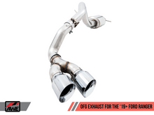 Load image into Gallery viewer, AWE Tuning 2019+ Ford Ranger 0FG Performance Exhaust System w/Chrome Silver Tips &amp; Bash Guard
