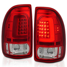 Load image into Gallery viewer, ANZO 1997-2004 Dodge Dakota LED Taillights Chrome Housing Red Lens Pair
