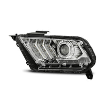 Load image into Gallery viewer, AlphaRex 10-12 Ford Mustang PRO-Series Projector Headlights Plank Style Chrome w/Top/Bottom DRL
