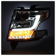 Load image into Gallery viewer, Spyder Chevy Tahoe / Suburban 2015 -2016 Projector Headlights - DRL LED - Chrome PRO-YD-CTA15-DRL-C
