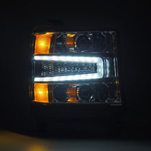 Load image into Gallery viewer, AlphaRex 16-18 Chevy 1500HD LUXX LED Proj Headlights Chrome w/Seq Actv Lgt / Seq Sig (Req PN 810023)
