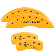 Load image into Gallery viewer, MGP 4 Caliper Covers Engraved Front &amp; Rear i-Vtec Yellow finish black ch
