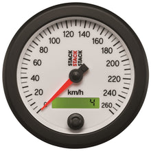 Load image into Gallery viewer, Autometer Stack Instruments 88MM 0-260 KM/H Programmable Speedometer - White
