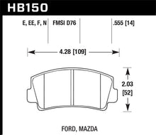 Load image into Gallery viewer, Hawk 79-84 Mazda B2000 / 70-74 RX-2 / 74-78 RX-4 / 79-85 RX-7 Blue 9012 Front Race Brake Pads
