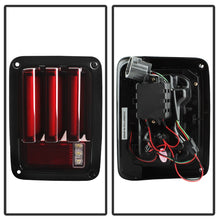 Load image into Gallery viewer, Spyder 07-16 Jeep Wrangler Version 2 Light Bar LED Tail Lights - Red Clear (ALT-YD-JWA07V2-LBLED-RC)
