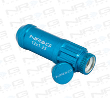 Load image into Gallery viewer, NRG 700 Series M12 X 1.25 Steel Lug Nut w/Dust Cap Cover Set 21 Pc w/Locks &amp; Lock Socket - Blue

