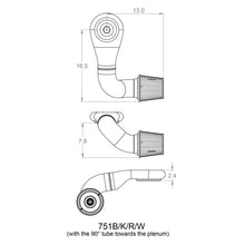 Load image into Gallery viewer, Spectre Plenum Kit (Low) w/Passenger Side 45/90 Degree Tube
