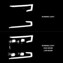 Load image into Gallery viewer, ANZO 19-22 Chevrolet Silverado 1500 LED Proj HL w/Lgt Bar SwBk Seq. Blk w/In. Light - Passenger Side
