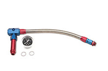 Load image into Gallery viewer, Russell Performance -6 AN to 3/8in Female NPT ProFlex Demon Carb Dual Inlet Carb Kit (Red/Blue)
