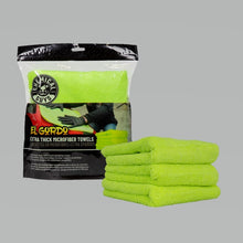 Load image into Gallery viewer, Chemical Guys El Gordo Thick Microfiber Towel - 16.5in x 16.5in - Green - 3 Pack
