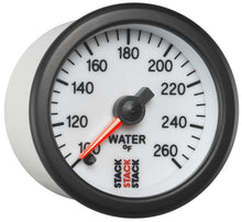 Load image into Gallery viewer, Autometer Stack 52mm 100-260 Deg F 1/8in NPTF Male Pro Stepper Motor Water Temp Gauge - White
