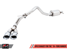 Load image into Gallery viewer, AWE Tuning 2019+ Ford Ranger 0FG Performance Exhaust System w/Diamond Black Tips &amp; Rock Guard
