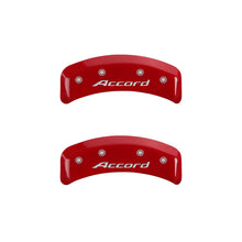 Load image into Gallery viewer, MGP 4 Caliper Covers Engraved Front Accord Engraved Rear Accord Yellow finish black ch
