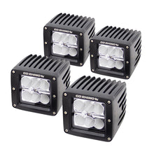 Load image into Gallery viewer, Go Rhino LED Lighting - Set of Four 3in LED Cube Lights Blk
