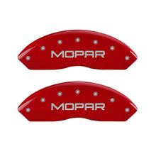 Load image into Gallery viewer, MGP Set of 4 Caliper Covers, Engraved Front and Rear: Red Powder Coat Finish, Silver Characters.
