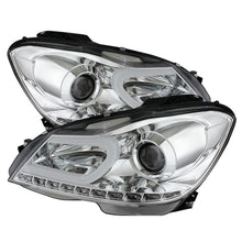 Load image into Gallery viewer, Spyder Mercedes Benz W204 C-Class 12-13 Projector Halogen Model- DRL Chrm PRO-YD-MBW20412-DRL-C
