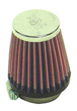 Load image into Gallery viewer, K&amp;N Universal Chrome Filter 1 9/16 inch FLG / 2 5/8 inch Bottom / 2 inch Top / 3 inch Height
