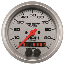 Load image into Gallery viewer, Autometer Marine Silver 3-3/8in 100MPH GPS Speedometer Gauge
