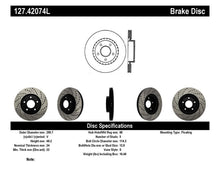 Load image into Gallery viewer, StopTech 1/02-05 Infiniti G35 (alloy disc) / 6/02-05 Nissan 350Z Slotted &amp; Drilled Left Front Rotor

