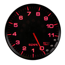 Load image into Gallery viewer, Autometer Spek-Pro Gauge Tachometer 5in 11K Rpm W/Shift Light &amp; Peak Mem Black/Black
