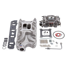 Load image into Gallery viewer, Edelbrock Manifold And Carb Kit Performer RPM Small Block Ford 289-302 Natural Finish
