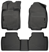 Load image into Gallery viewer, Husky Liners 10-12 Ford Fusion/Lincoln MKZ (FWD) WeatherBeater Combo Black Floor Liners
