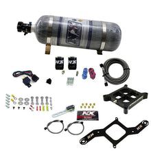 Load image into Gallery viewer, Nitrous Express 4150 Single Entry Billet Crossbar Nitrous Plate Kit (50-300HP) w/Composite Bottle
