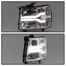 Load image into Gallery viewer, Spyder Chevy Silverado 1500 07-13 Version 3 Projector Headlights - Chrome PRO-YD-CS07V3-LBDRL-C
