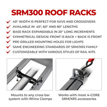 Load image into Gallery viewer, Go Rhino SRM300 Dual Rail Kit (For 40x40in. Rack) - Tex. Blk (Rails ONLY - Req. Platform)
