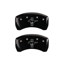 Load image into Gallery viewer, MGP Rear set 2 Caliper Covers Engraved Rear 2015/Bar &amp; Pony Black finish silver ch
