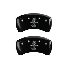 Load image into Gallery viewer, MGP Rear set 2 Caliper Covers Engraved Rear Tiffany Snake Black finish silver ch
