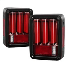 Load image into Gallery viewer, Spyder 07-16 Jeep Wrangler Version 2 Light Bar LED Tail Lights - Red Clear (ALT-YD-JWA07V2-LBLED-RC)
