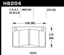 Load image into Gallery viewer, Hawk 90-93 Volvo 240 DTC-30 Front Race Pads
