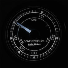 Load image into Gallery viewer, Autometer Chrono 2-1/16in 30INHG-30PSI Vaccum/Boost Gauge
