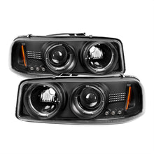 Load image into Gallery viewer, Spyder GMC Sierra 1500/2500/3500 99-06 Projector Headlights LED Halo LED Black PRO-YD-CDE00-HL-BK
