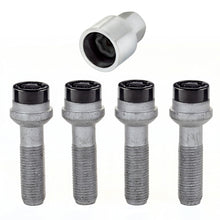 Load image into Gallery viewer, McGard Wheel Lock Bolt Set - 4pk. (Radius Seat) M14X1.5 / 17mm Hex / 45.0mm Shank Length - Black
