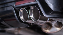 Load image into Gallery viewer, Stainless Works 2016-18 Cadillac CTS-V Sedan Axleback System Dual-Mode Turbo Mufflers 4in Tips
