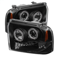 Load image into Gallery viewer, Spyder Ford F250/350 05-07 Projector Headlights LED Halo LED Blk Smke PRO-YD-FS05-HL-BSM

