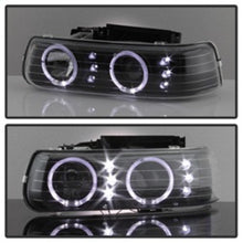 Load image into Gallery viewer, xTune Chevy Silverado 1500/2500 99-02 Bumper Projector Headlights - LED - Black PRO-JH-CSIL99-SET-BK

