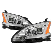 Load image into Gallery viewer, xTune 13-15 Nissan Sentra DRL LED Light Bar Halogen Projector Headlights - Chrm (PRO-JH-NS13-LB-C)
