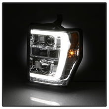 Load image into Gallery viewer, Spyder 08-10 Ford F-250 Super Duty V2 Light Bar DRL Projector Headlights - Chrm (PRO-YD-FS08V2-LB-C)
