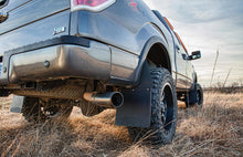 Load image into Gallery viewer, Husky Liners 09-16 Dodge Ram 1500/2500/3500 12in W Black Top &amp; Weight Kick Back Front Mud Flaps
