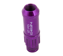 Load image into Gallery viewer, NRG 700 Series M12 X 1.25 Steel Lug Nut w/Dust Cap Cover Set 21 Pc w/Locks &amp; Lock Socket - Purple

