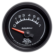 Load image into Gallery viewer, Autometer ES 52.4mm 0-7 Bar Oil Pressure SSE Gauge
