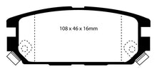 Load image into Gallery viewer, EBC 91-93 Dodge Stealth 3.0 4WD Yellowstuff Rear Brake Pads
