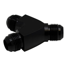 Load image into Gallery viewer, DeatschWerks 10AN Male Flare to 10AN Male Flare to 10AN Male Flare Y Fitting - Anodized Matte Black
